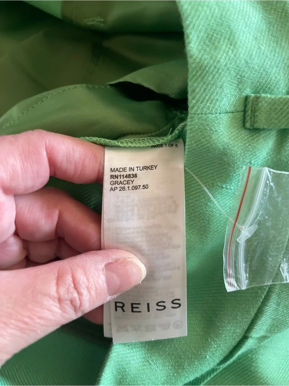 Reiss Mint Green Tailored Blazer and Wide-Leg Pants Set - blazer 8, pant 6 - Picture 9 of 16